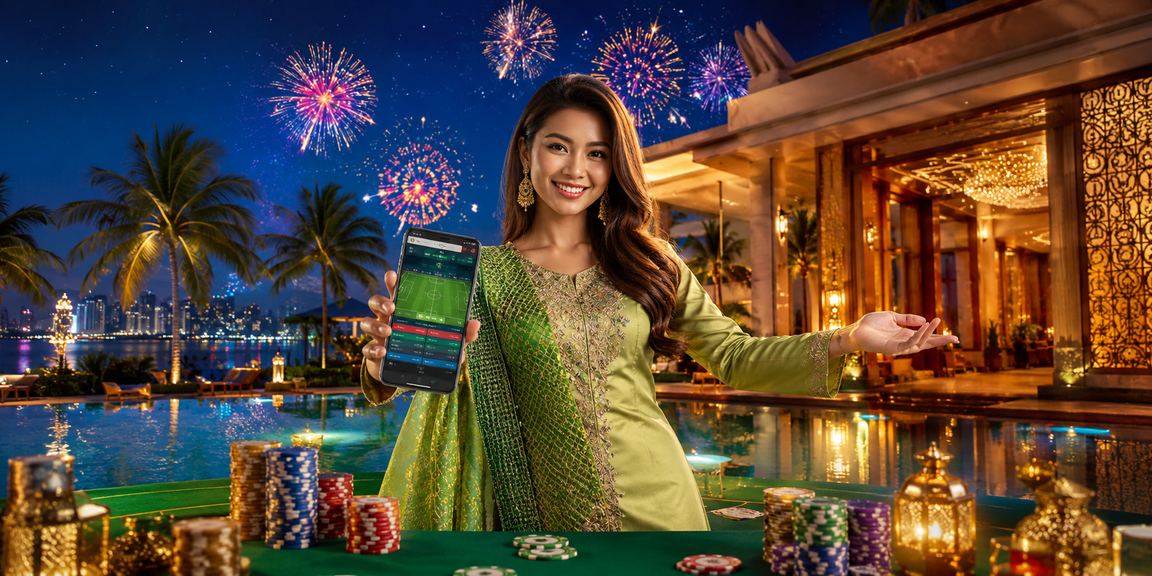 Pengguna Kuala Lumpur bermain kasino Roulette dalam talian semasa Hari Raya melalui telefon pintar di mari888